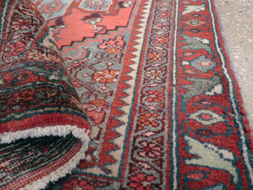 Antique Persian Bidjar Throw Rug, No.11980 - Staging