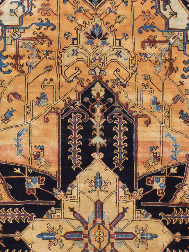 Vintage Heriz Carpet, No.11991 - Staging