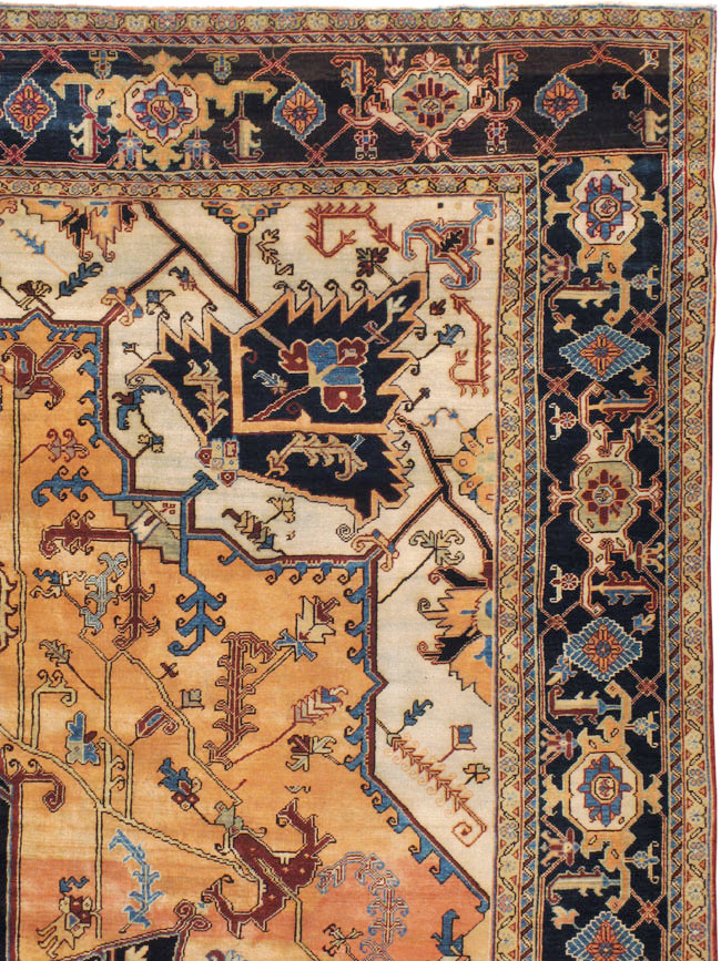 Vintage Heriz Carpet, No.11991 - Staging