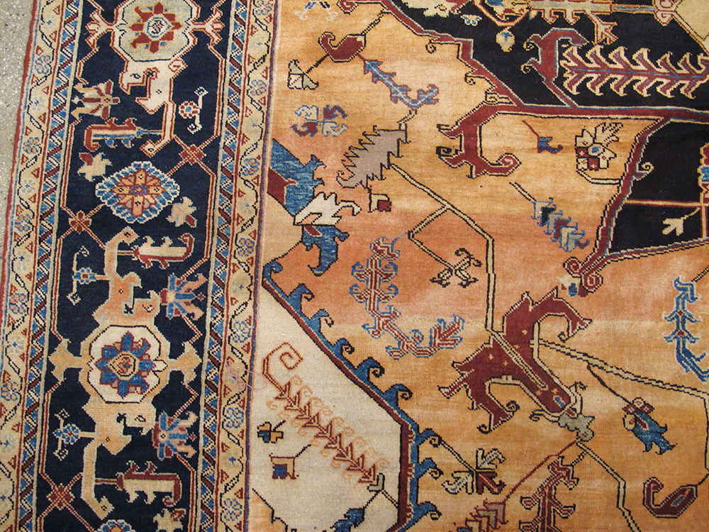 Vintage Heriz Carpet, No.11991 - Staging
