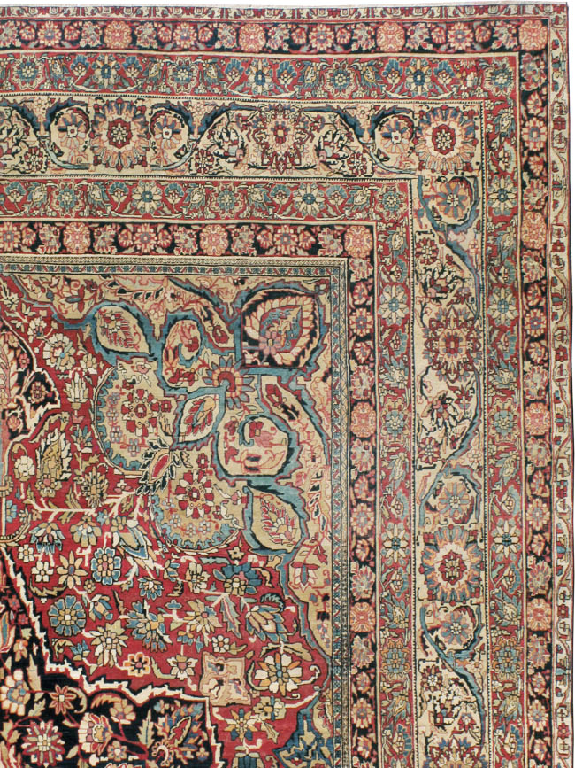 Antique Persian Lavar Kerman Carpet, No.12017 - Staging