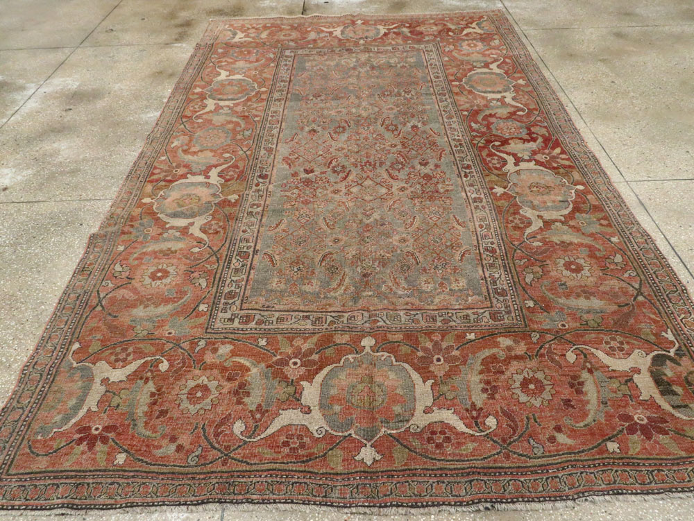 Antique Persian Bidjar Carpet, No.12024 - Staging