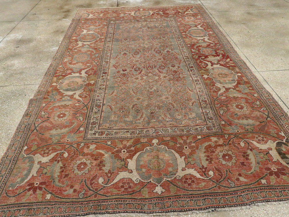 Antique Persian Bidjar Carpet, No.12024 - Staging