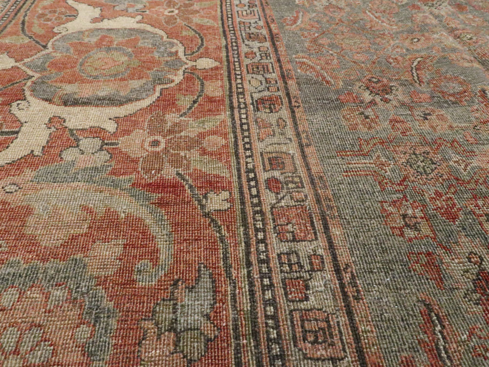 Antique Persian Bidjar Carpet, No.12024 - Staging