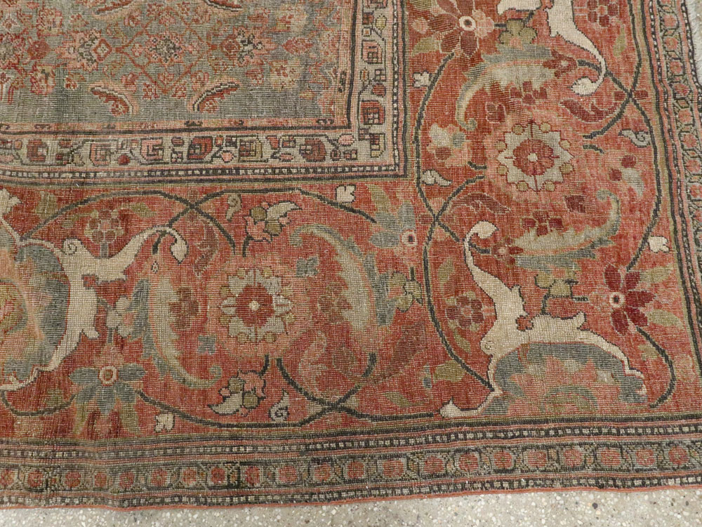 Antique Persian Bidjar Carpet, No.12024 - Staging