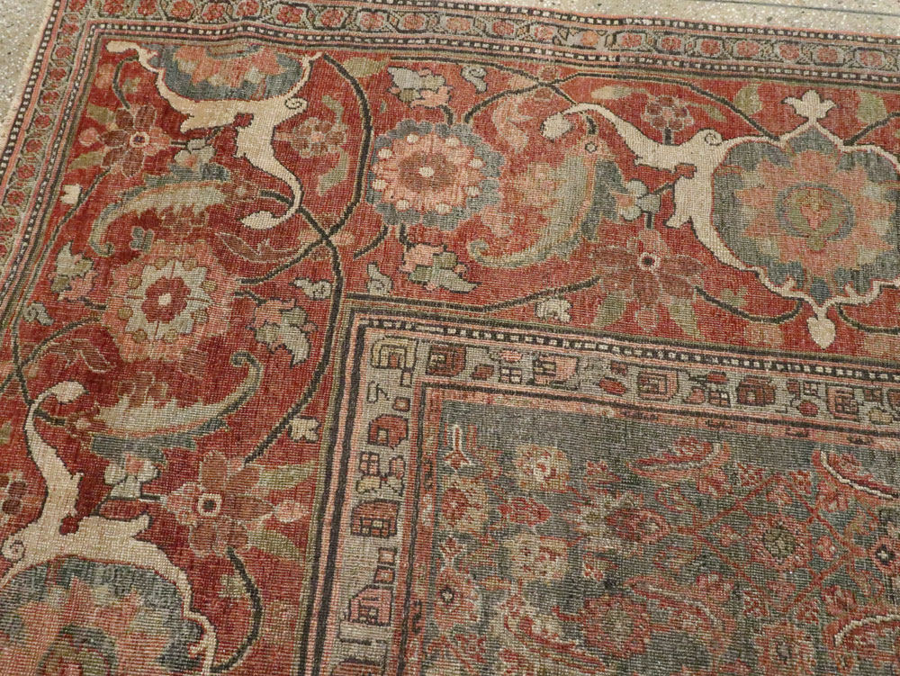 Antique Persian Bidjar Carpet, No.12024 - Staging