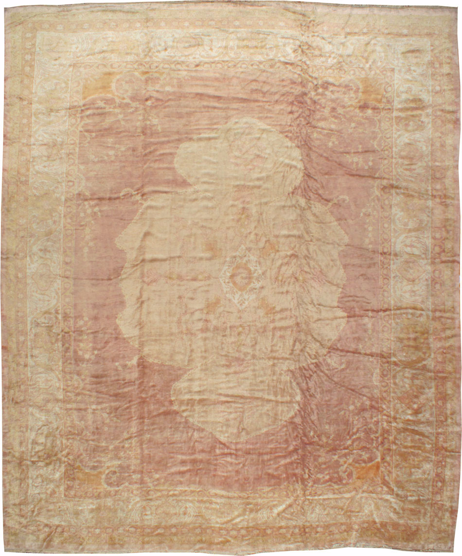 Antique Turkish Oushak Square Oversize Carpet, No.12029 - Staging