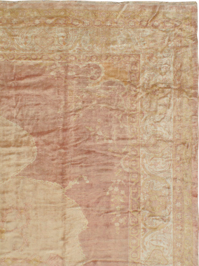 Antique Turkish Oushak Square Oversize Carpet, No.12029 - Staging