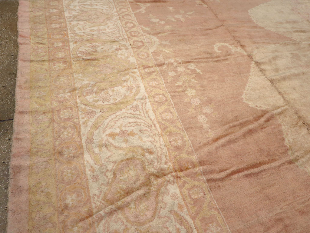 Antique Turkish Oushak Square Oversize Carpet, No.12029 - Staging