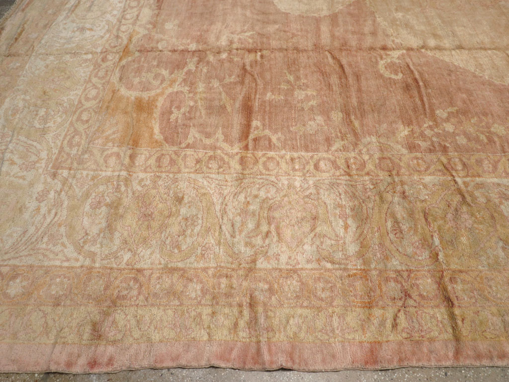 Antique Turkish Oushak Square Oversize Carpet, No.12029 - Staging