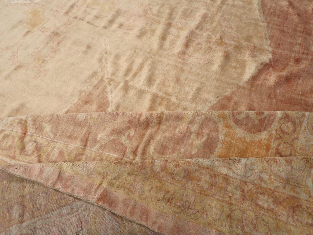 Antique Turkish Oushak Square Oversize Carpet, No.12029 - Staging