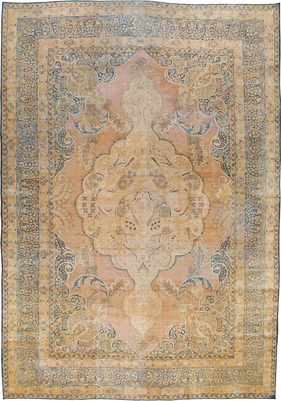 Antique Persian Lavar Kerman Carpet, No.12031 - Staging
