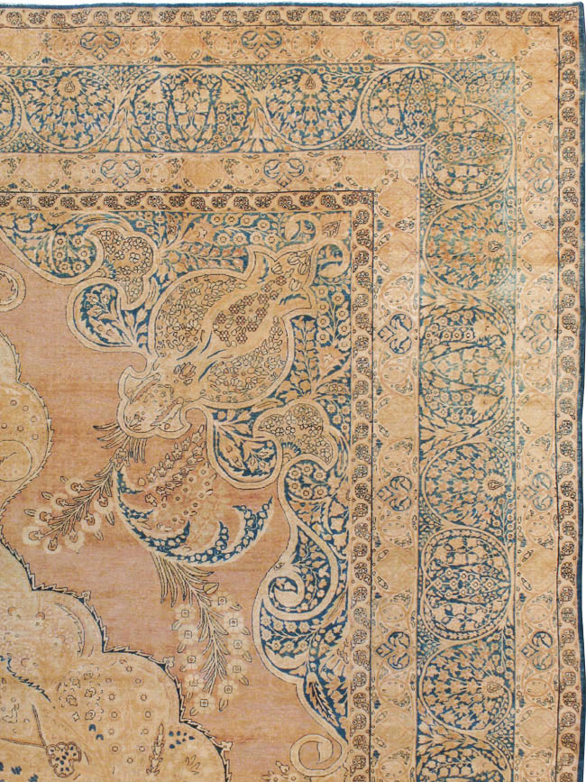 Antique Persian Lavar Kerman Carpet, No.12031 - Staging