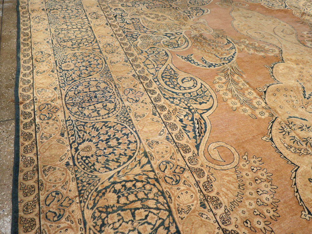 Antique Persian Lavar Kerman Carpet, No.12031 - Staging