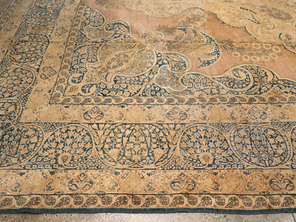 Antique Persian Lavar Kerman Carpet, No.12031 - Staging