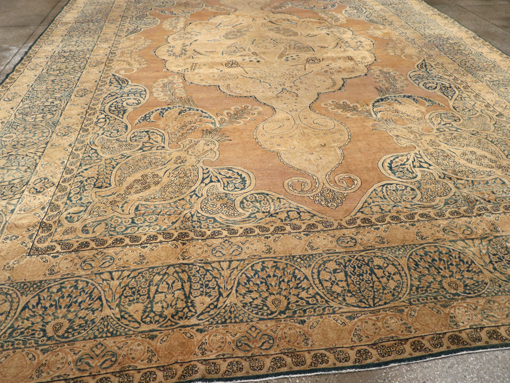 Antique Persian Lavar Kerman Carpet, No.12031 - Staging