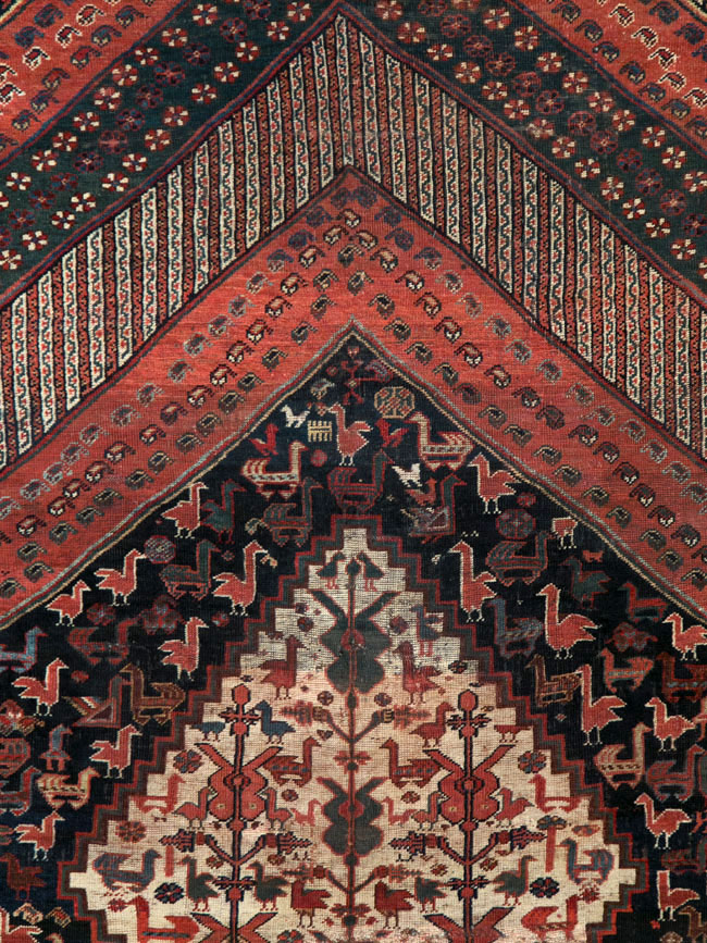 Antique Shiraz Gallery Carpet, No.12036 - Staging