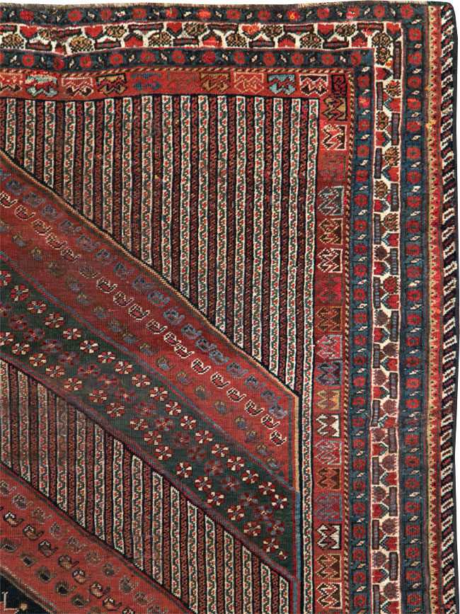 Antique Shiraz Gallery Carpet, No.12036 - Staging
