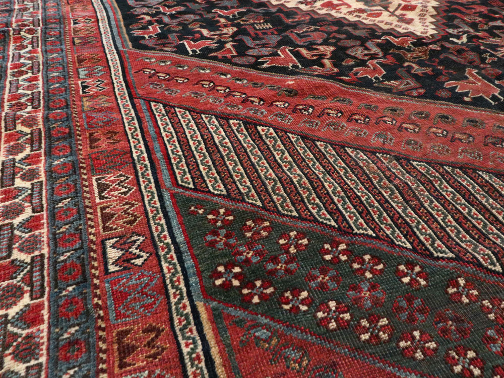 Antique Shiraz Gallery Carpet, No.12036 - Staging