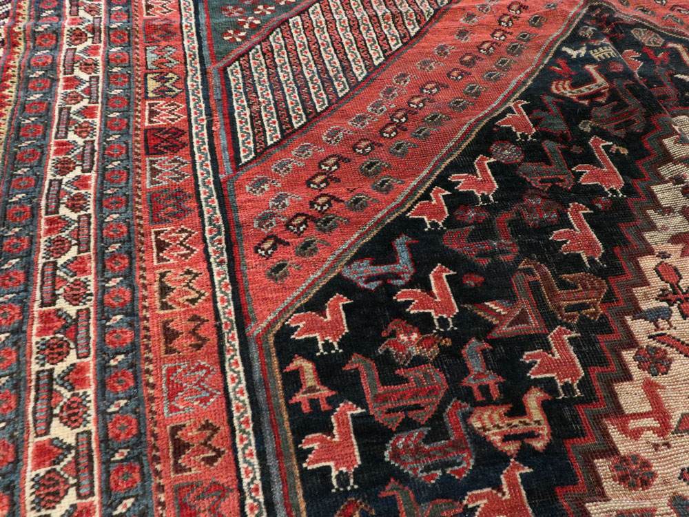 Antique Shiraz Gallery Carpet, No.12036 - Staging