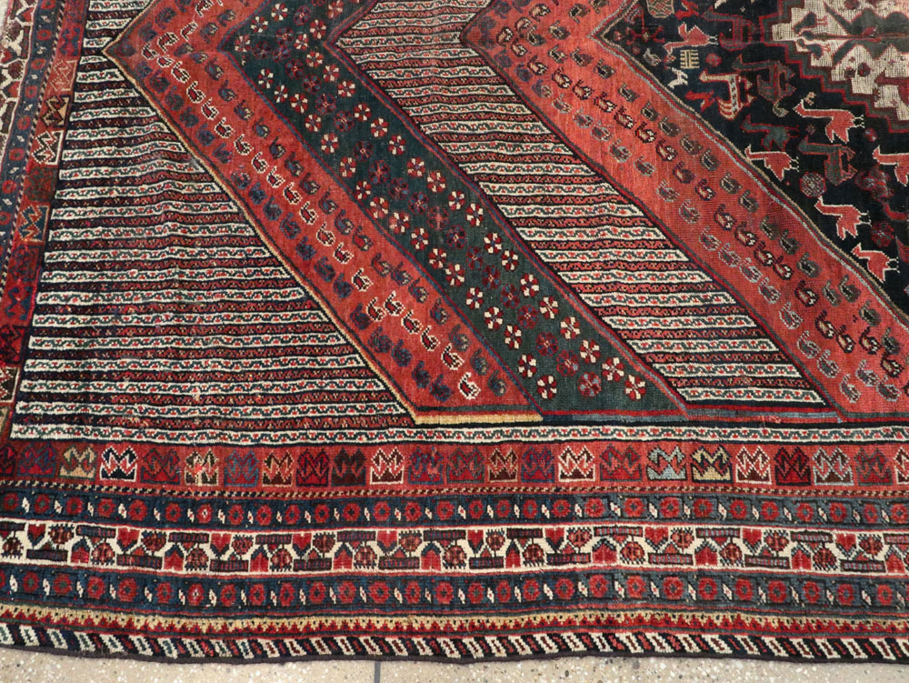 Antique Shiraz Gallery Carpet, No.12036 - Staging