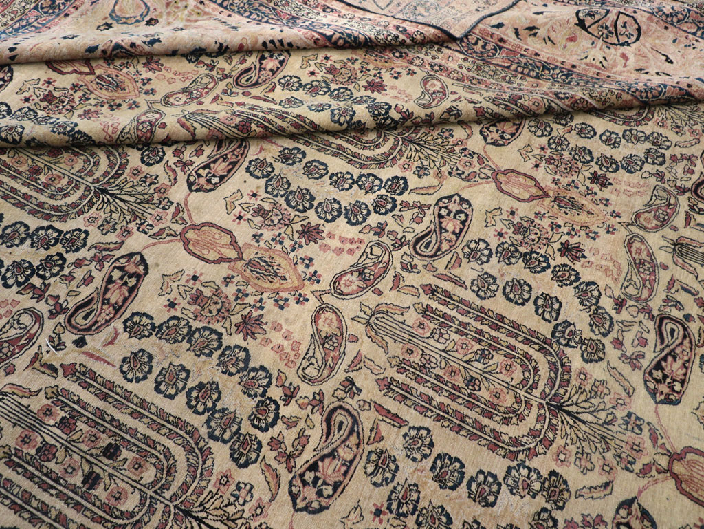 Antique Persian Lavar Kerman Oversize Carpet, No.12063 - Staging