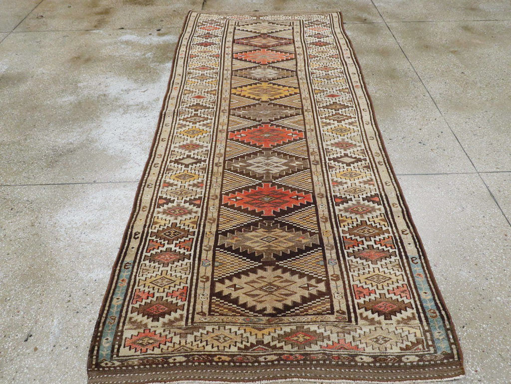 Antique Persian Kurdish Rug, No.12155 - Staging