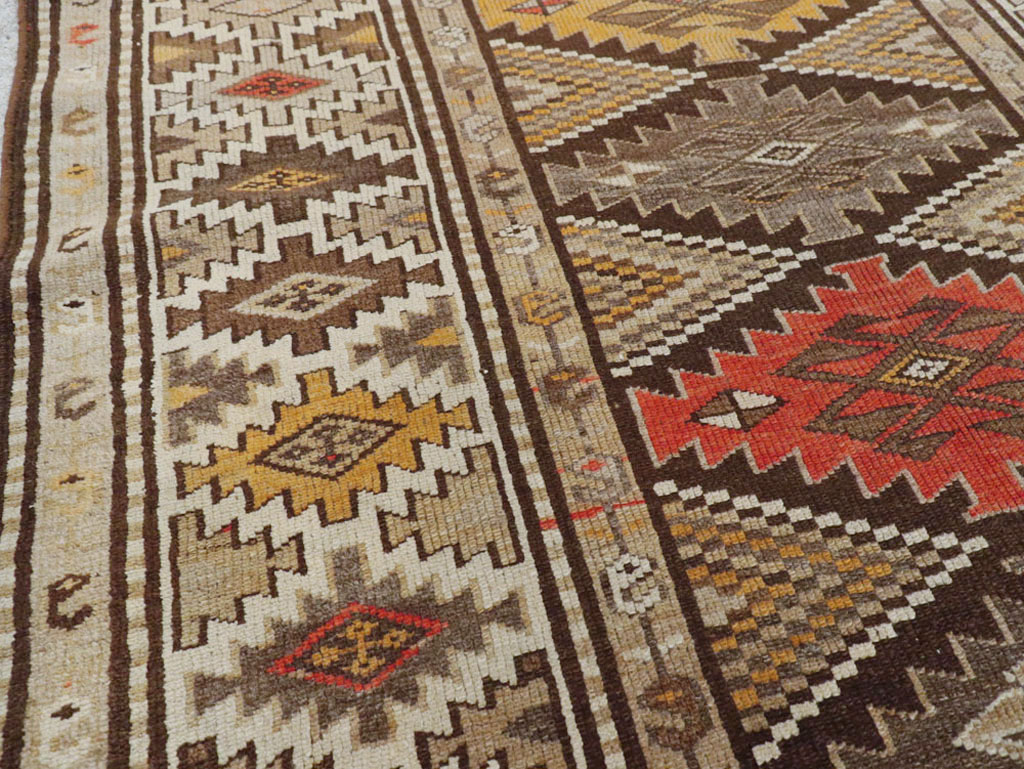 Antique Persian Kurdish Rug, No.12155 - Staging