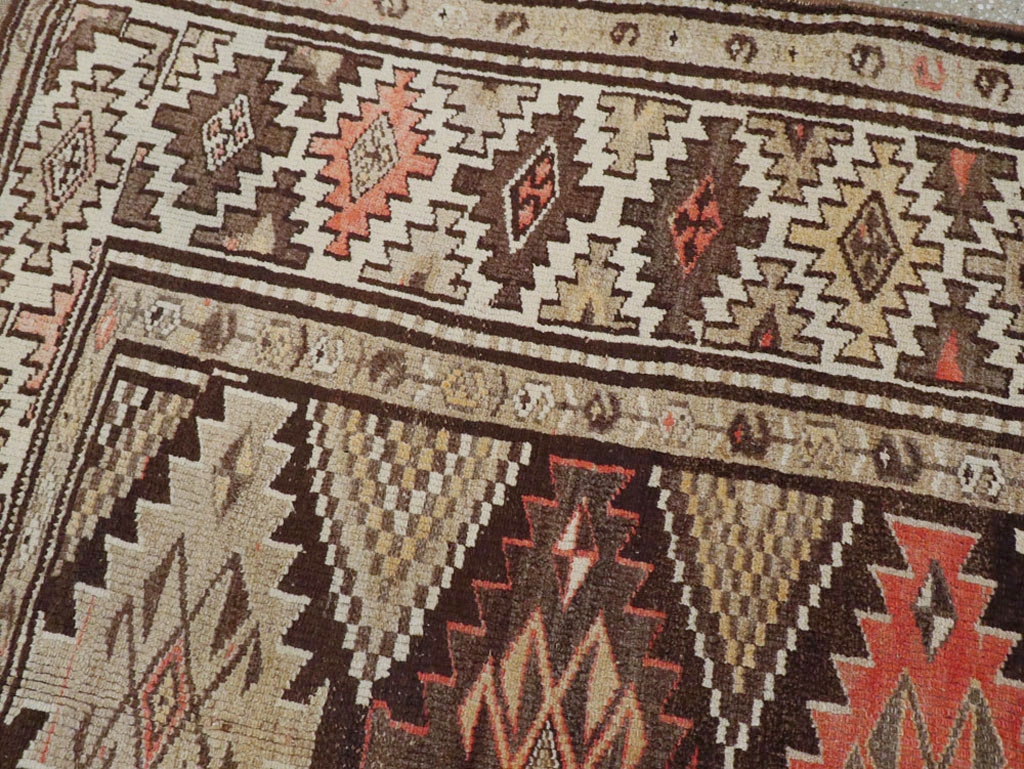 Antique Persian Kurdish Rug, No.12155 - Staging