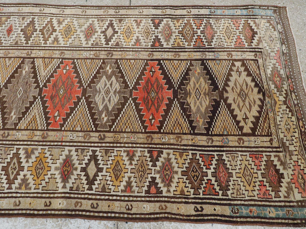 Antique Persian Kurdish Rug, No.12155 - Staging