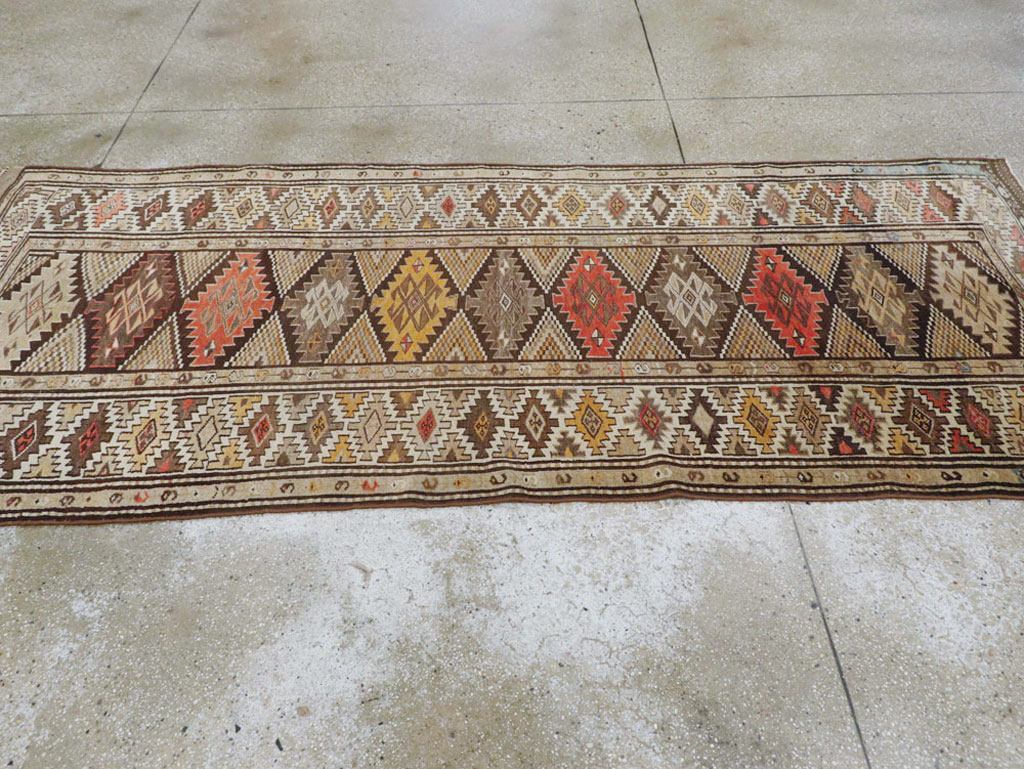Antique Persian Kurdish Rug, No.12155 - Staging