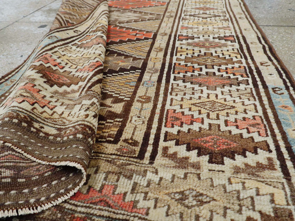 Antique Persian Kurdish Rug, No.12155 - Staging