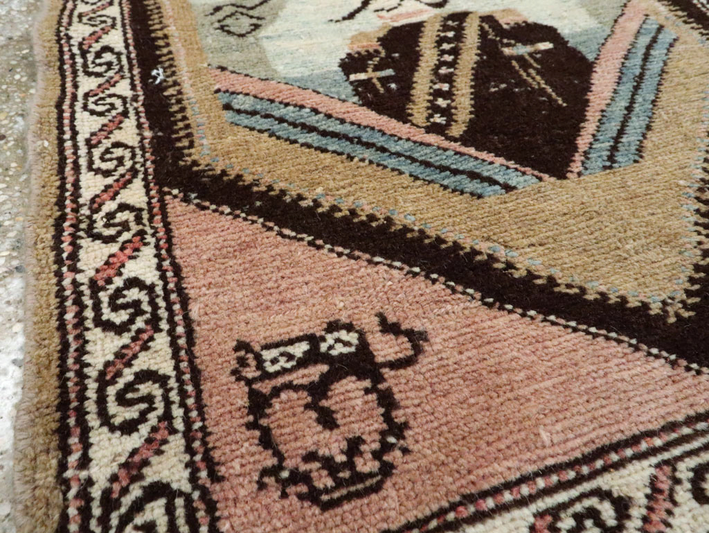 Antique Hamadan Pictorial Rug (Pair: 1 of 2), No.12188 - Staging