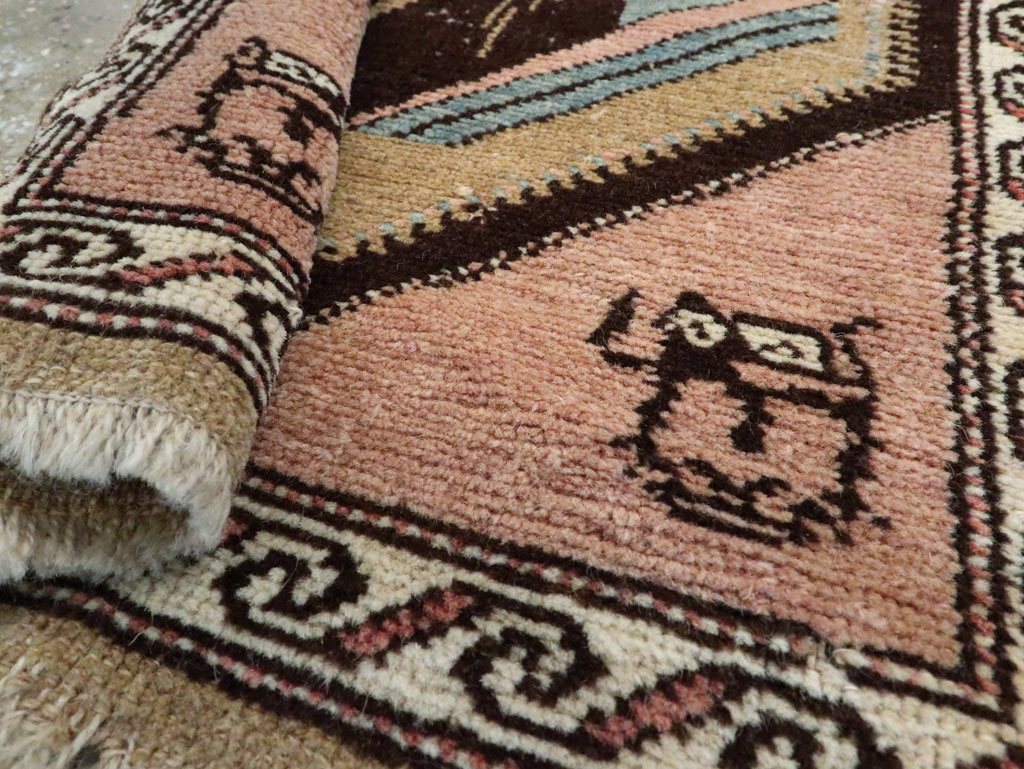 Antique Hamadan Pictorial Rug (Pair: 1 of 2), No.12188 - Staging