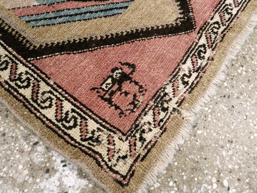 Antique Hamadan Pictorial Rug (Pair: 2 of 2), No.12189 - Staging