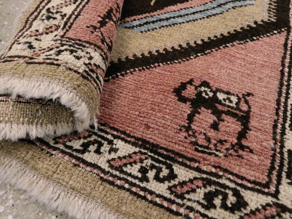 Antique Hamadan Pictorial Rug (Pair: 2 of 2), No.12189 - Staging