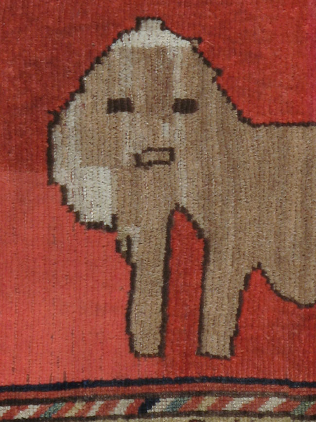 Antique Persian Gabbeh Rug, No.12190 - Staging