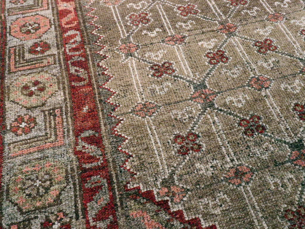 Vintage Persian Camel Hair Rug, No.12192 - Staging