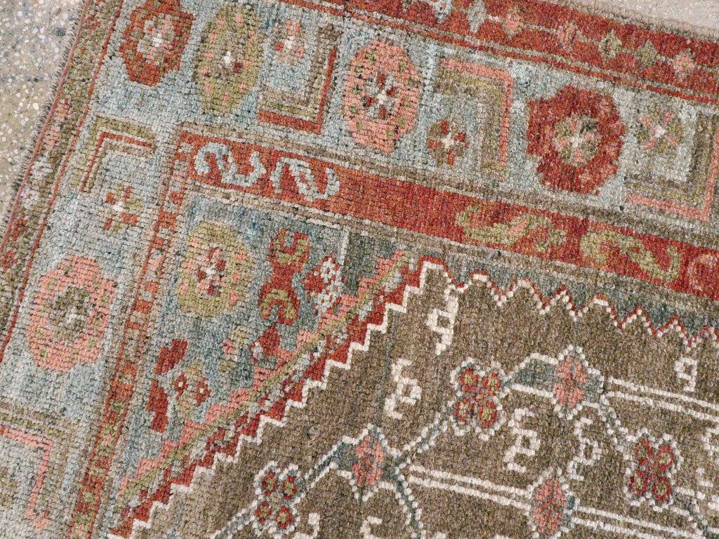 Vintage Persian Camel Hair Rug, No.12192 - Staging