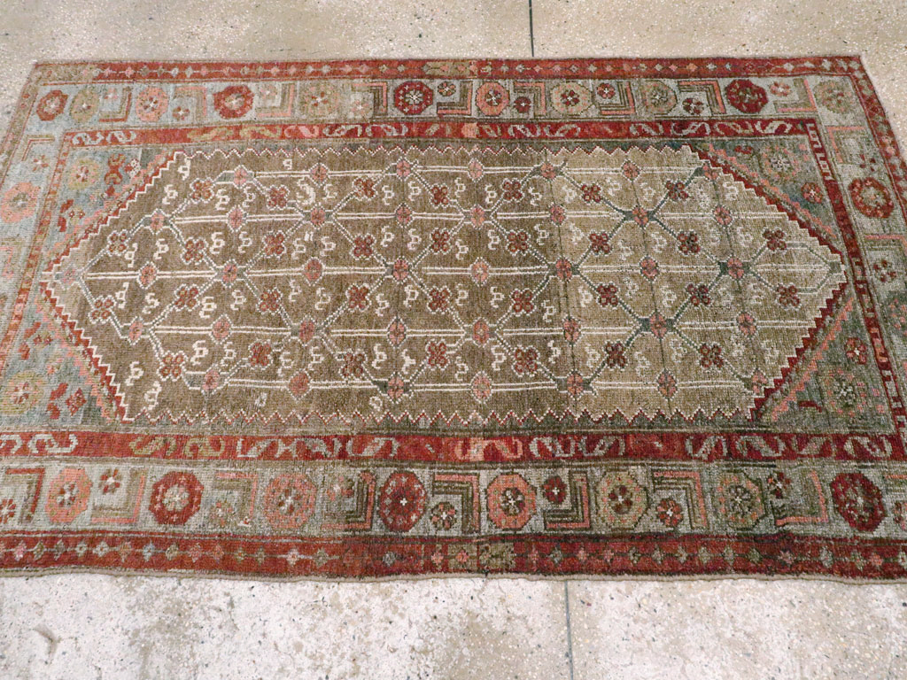 Vintage Persian Camel Hair Rug, No.12192 - Staging