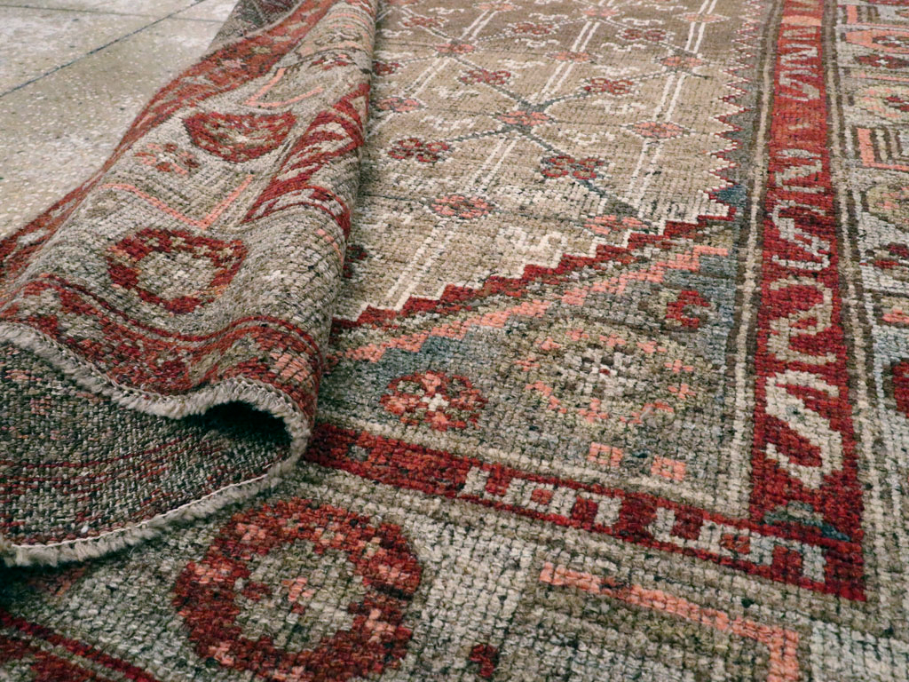 Vintage Persian Camel Hair Rug, No.12192 - Staging