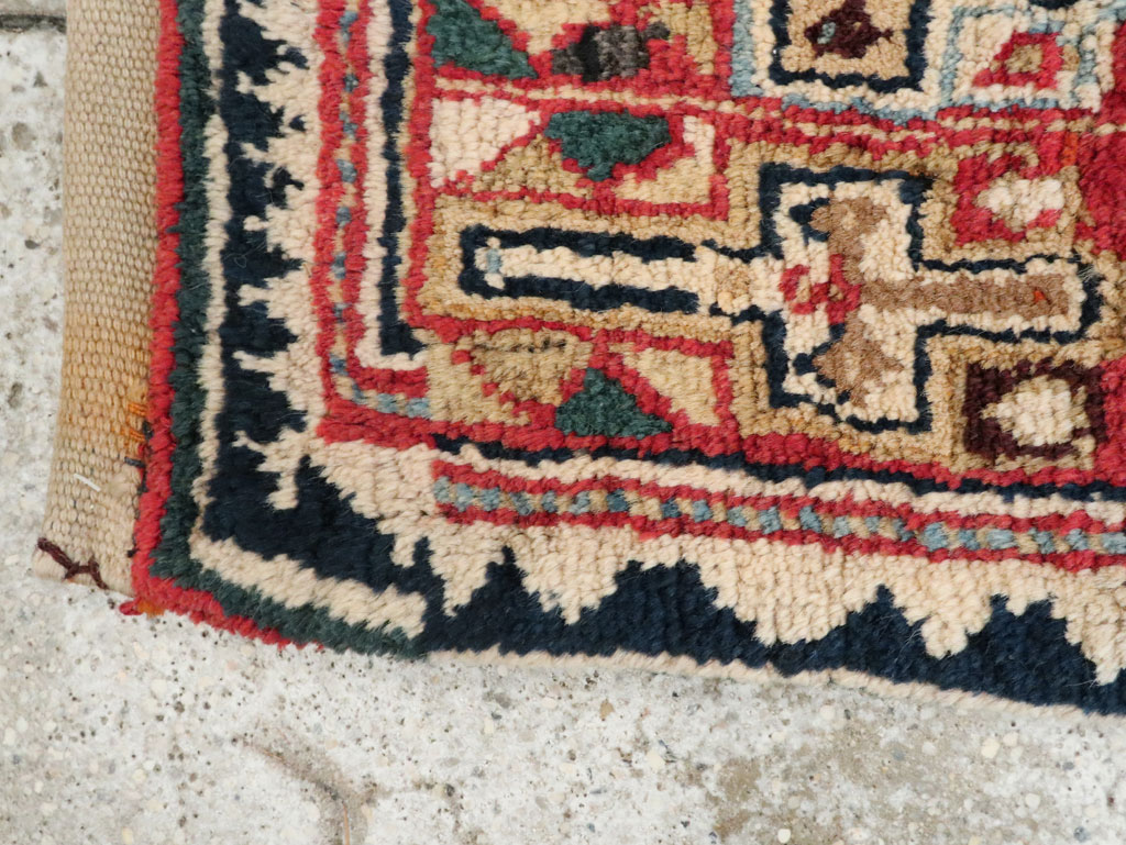 Antique Persian Saddlebags Rug, No.12198 - Staging