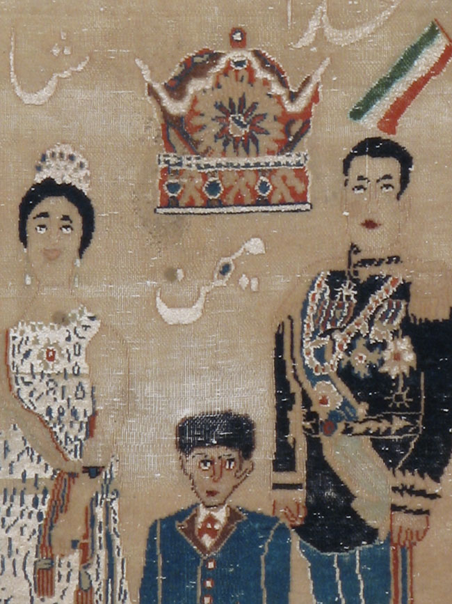 Vintage Persian Pictorial Kashan Rug, No.12202 - Staging