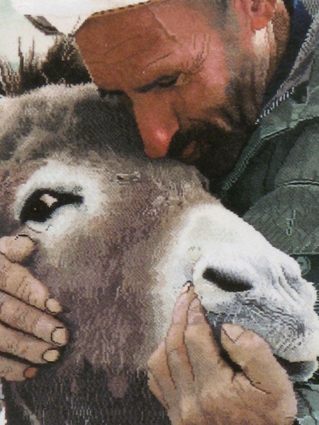 Vintage Persian Tabriz Pictorial Rug, No.12209 - Staging