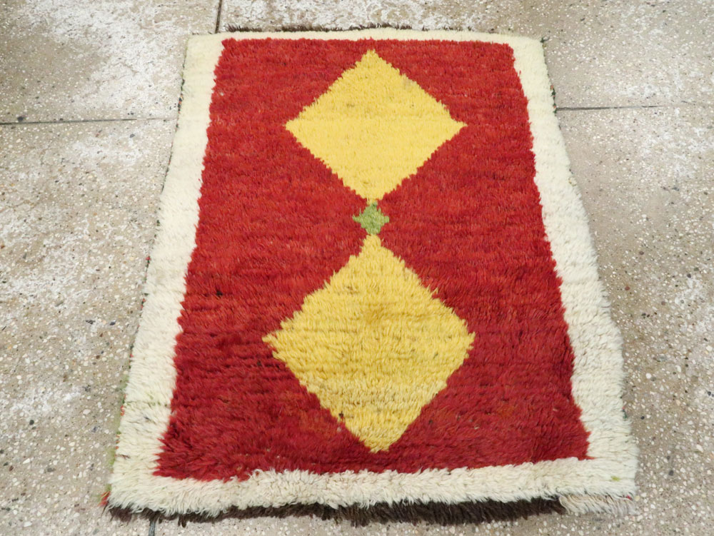 Vintage Persian Gabbeh Rug, No.12211 - Staging
