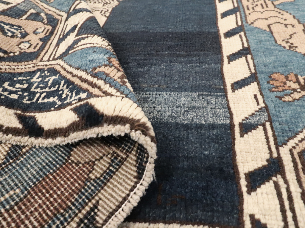 Antique Persian Bakshaish Pictorial Rug, No.12215 - Staging