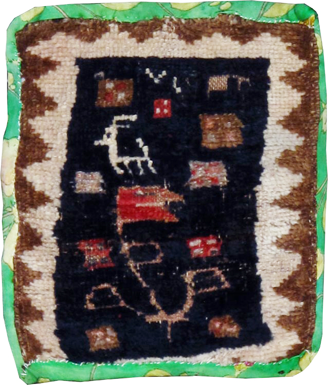 Vintage Persian Gabbeh Rug, No.12220 - Staging