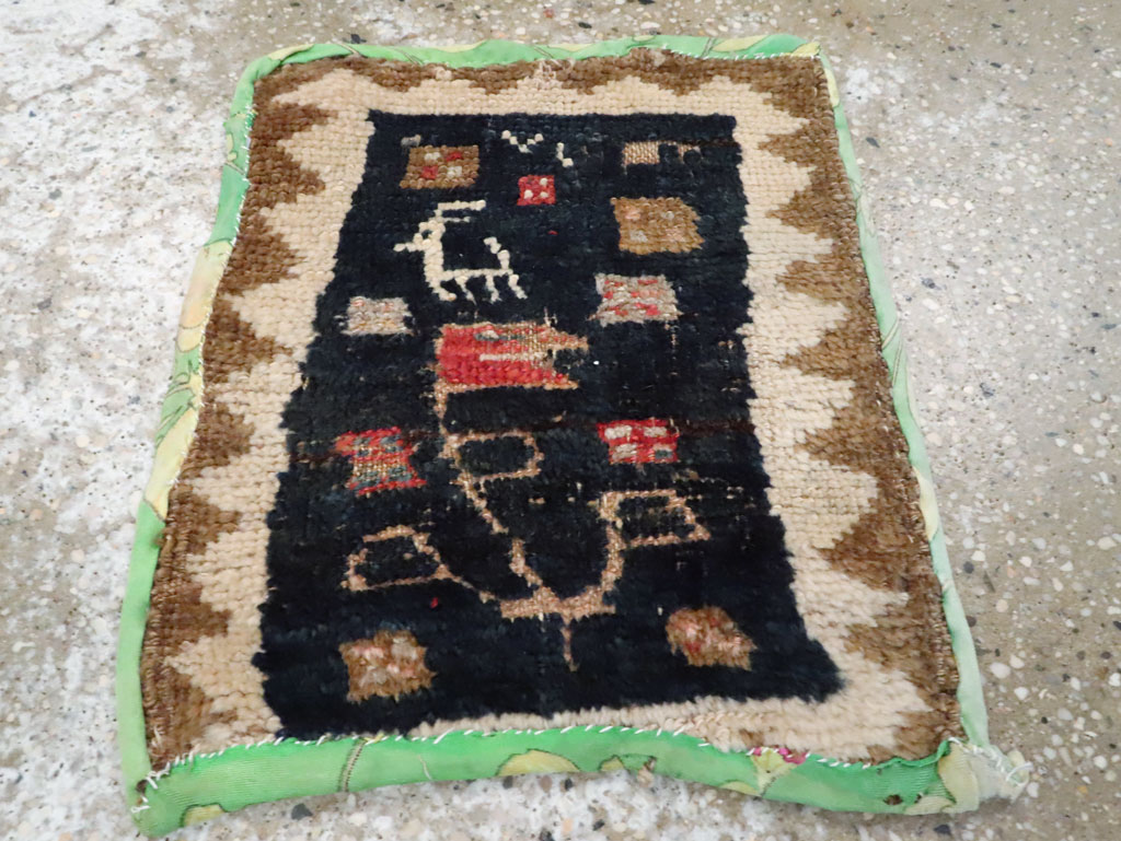 Vintage Persian Gabbeh Rug, No.12220 - Staging
