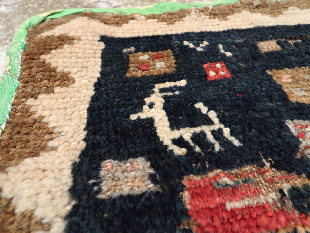 Vintage Persian Gabbeh Rug, No.12220 - Staging