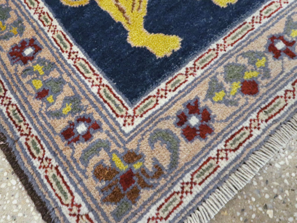 Vintage Persian Hamadan Pictorial Rug, No.12222 - Staging